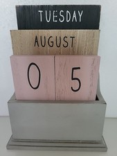 Wooden block calendar for sale  HOUNSLOW
