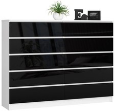 AKORD KOMODA K160 10SZ CLP PK CZARNY POŁYSK na sprzedaż  PL