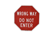 Wrong way enter for sale  Kansas City