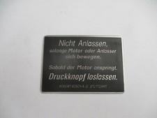 Typenschild schild anlassen gebraucht kaufen  Goch