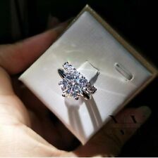 Conjunto de anel de noivado de ouro amarelo 14k sólido moissanita corte redondo 2,50 quilates comprar usado  Enviando para Brazil