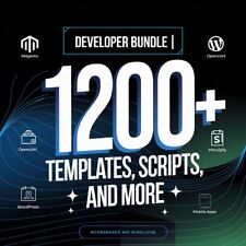 Pacote para desenvolvedores | 1200+ modelos, sites HTML, scripts PHP, aplicativos móveis e muito mais comprar usado  Enviando para Brazil