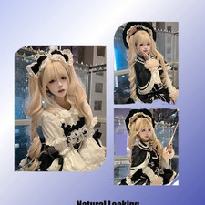 Peruca de rabo de cavalo duplo cabelo loiro encaracolado longo cosplay feminino peça de cabelo para fantasia comprar usado  Enviando para Brazil