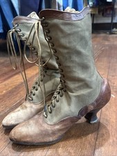 Botas/sapatos antigos vitorianos com cadarço de cano alto, usado comprar usado  Enviando para Brazil