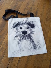 Hundemotiv handtasche shopper gebraucht kaufen  Nettetal