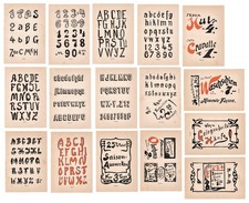 Stampe antiche alfabeti usato Stampe antiche alfabeti usato  Lecco