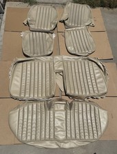 Genuíno Mercedes 190E 190D W201 Capa de Assento Traseiro Frontal CONJUNTO Vinil OEM Estado Perfeito Creme comprar usado  Enviando para Brazil