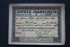 Jagdschein 1929 lübbecke gebraucht kaufen  Hamburg