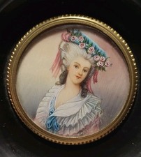 Ancien portrait miniature d'occasion  Metz-