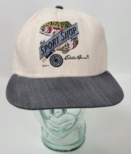 Boné chapéu ajustável vintage Eddie Bauer loja esportiva pesca truta imperial EUA comprar usado Boné chapéu ajustável vintage Eddie Bauer loja esportiva pesca truta imperial EUA comprar usado  Enviando para Brazil