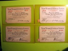 Railroad passes for sale  North Woodstock