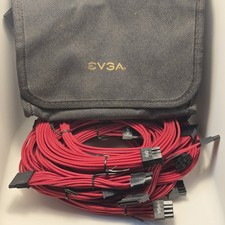 Usado, Fonte de alimentação modular EVGA vermelha conjunto de cabos PSU - 5x VGA, 1x CPU, 3x SATA, 1x perif  comprar usado  Enviando para Brazil