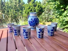 Steingut weinkrug becher gebraucht kaufen  Leutershausen