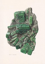1968 Impressão esmeralda - Presente de arte de parede mineral - Pedra preciosa - 7,5 x 10,6 polegadas comprar usado  Enviando para Brazil