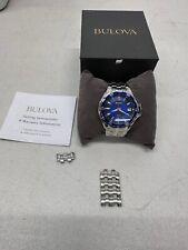 Bulova relógio masculino clássico calendário quartzo prata aço inoxidável 45 mm 98B297 comprar usado  Enviando para Brazil