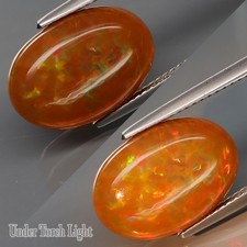 Opala cintilante 6,33 ct. resistente natural GRANDE cor laranja e arco-íris Etiópia comprar usado  Enviando para Brazil