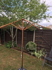 Hardwood garden parasol for sale  SLOUGH