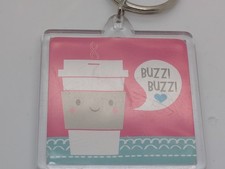 Chaveiro sorridente xícara de café "Buzz! Buzz!" comprar usado  Enviando para Brazil