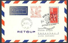 Poczta Lotnicza Interflug Berlin NRD - Warszawa Polska 03.09.1963, Warszawa, J124 na sprzedaż  Wysyłka do Poland