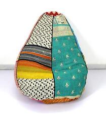 Poltrona vintage feita à mão algodão floral Kantha boêmia bordada bolsa de feijão comprar usado  Enviando para Brazil