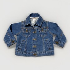 Jaqueta jeans Carters bebê meninas tamanho 6m frente de pressão azul médio bolsos jeans infantil comprar usado  Enviando para Brazil