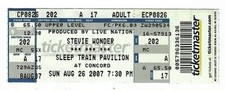 Ingresso raro Stevie Wonder 26/08/07 Concord CA Sleep Train Pavilion! comprar usado  Enviando para Brazil