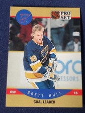 1990-91 Pro Set Brett Hull Goal Leader Card #395 St. Louis Blues comprar usado  Enviando para Brazil