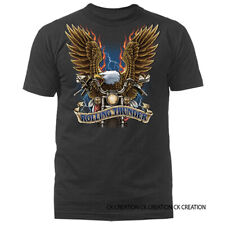 Camiseta gráfica Rolling Thunder Eagle Bikers motocicleta comprar usado  Enviando para Brazil