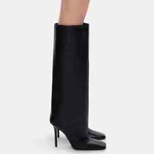Nova Moda Comprimento do Joelho Botas Femininas Finas Salto Alto Manga Longa 45 Grandes comprar usado  Enviando para Brazil