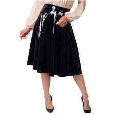 Vinly Wetlook PVC Couro Linha A Saias Midi Comprimento do Joelho Saias Clube Casual 7XL comprar usado  Enviando para Brazil
