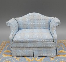 Cadeira estofada vintage Bespaq azul céu casa de bonecas miniatura 1:12 II comprar usado  Enviando para Brazil