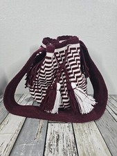 Usado, Mochila artesanal Wayuu autêntica bolsa 100% colombiana tamanho grande branca marron  comprar usado  Enviando para Brazil