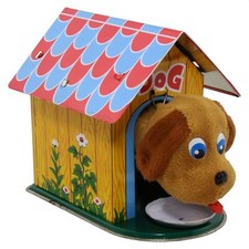 Blechspielzeug Hundehaus Dog House Hund in Hundehütte zum aufziehen, usado comprar usado  Enviando para Brazil