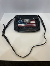 Bolsa tiracolo Aimee Kestenberg couro preto bandeira americana bolsa de mão comprar usado  Enviando para Brazil