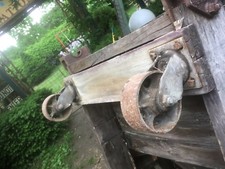 Antigo Par de Rodas Giratórias Industriais RODAS DE CARRINHO DE TREM STEAMPUNK FERRO FUNDIDO 4,5 polegadas comprar usado  Enviando para Brazil