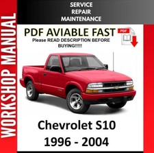 MANUAL DE OFICINA DE REPARO DE SERVIÇO CHEVROLET S10 1999 2000 2001 2002 2003 2004, usado comprar usado  Enviando para Brazil