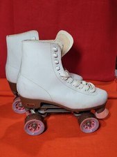 Usado, Patins femininos vintage branco rosa Hawthorne Chicago biqueira inclinada 10 # comprar usado  Enviando para Brazil