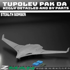 Bombardeiro furtivo russo Tupolev PAK-DA modelo de montagem sem pintura impresso em 3D em escala 1/200  comprar usado  Enviando para Brazil