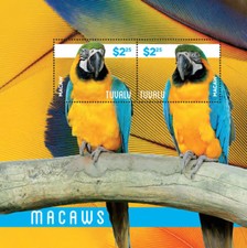 Tuvalu 2014 - Selo de araras - Folha de selo de lembrança - MNH comprar usado  Enviando para Brazil