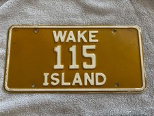 1970 1971 WAKE ISLAND Placa de Licença de Veículo Pacífico Segunda Guerra Mundial Atacado DEZ 8, 1941 comprar usado  Enviando para Brazil