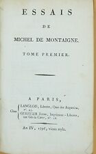 Montaigne. essais. vol. d'occasion  Paris XIV