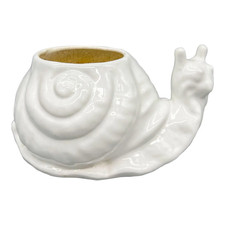 Usado, Plantador de caracóis vintage italiano branco vitrificado cerâmica – Feito à mão na Itália comprar usado Usado, Plantador de caracóis vintage italiano branco vitrificado cerâmica – Feito à mão na Itália comprar usado  Enviando para Brazil