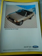 Publicité Advert 1983  Ford Escort XR3i  convertible by ford, usado comprar usado  Enviando para Brazil