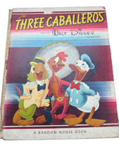 The Three Caballeros Walt Disney Studio 1st Edition 1944 Hardback Book Rare Wear comprar usado  Enviando para Brazil