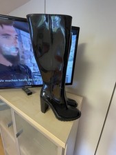Gummistiefel absatz schwarz gebraucht kaufen  Zell