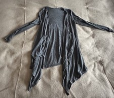 Grauer asymmetrischer cardigan gebraucht kaufen  Perl
