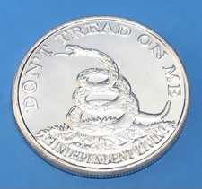 DON’T TREAD ON ME/BOSTON TEA PARTY, 1 oz. ARTE REDONDA PRATA, 0,999 PRATA! comprar usado  Enviando para Brazil