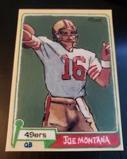 Cartão de arte de futebol impresso de Joe Montana, cartão de novato comprar usado Cartão de arte de futebol impresso de Joe Montana, cartão de novato comprar usado  Enviando para Brazil