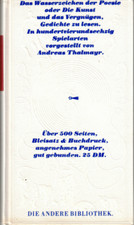 Wasserzeichen poesie bibliothe gebraucht kaufen  Bad Dürkheim