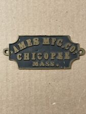 Usado, Antiga máquina-ferramenta de latão Ames Mfg Co massa chicopeia construção placa ou placa espadas comprar usado  Enviando para Brazil